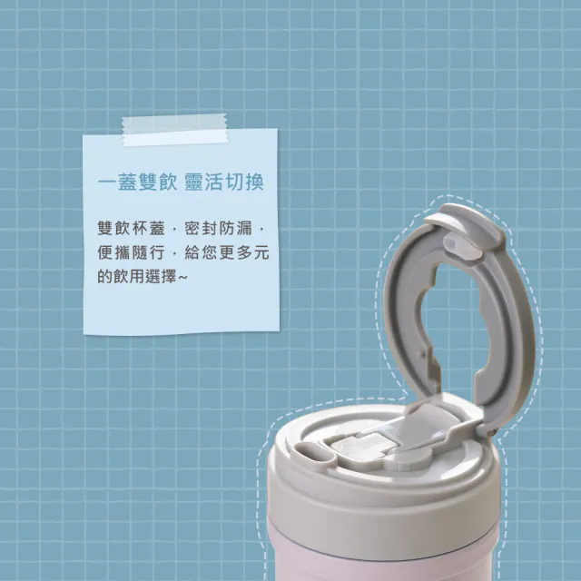 【SENSE LAB·好感製所】Snoopy史努比 理髮廳雙飲內陶瓷塗層真空保溫瓶600ml(通過Intertek檢驗/咖啡杯)