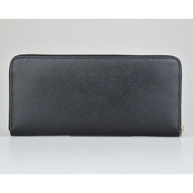 【FURLA 芙拉】FURLA Camelia立體金字LOGO牛皮8卡拉鍊長夾(黑)