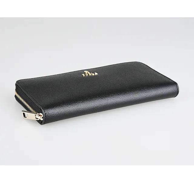 【FURLA 芙拉】FURLA Camelia立體金字LOGO牛皮8卡拉鍊長夾(黑)
