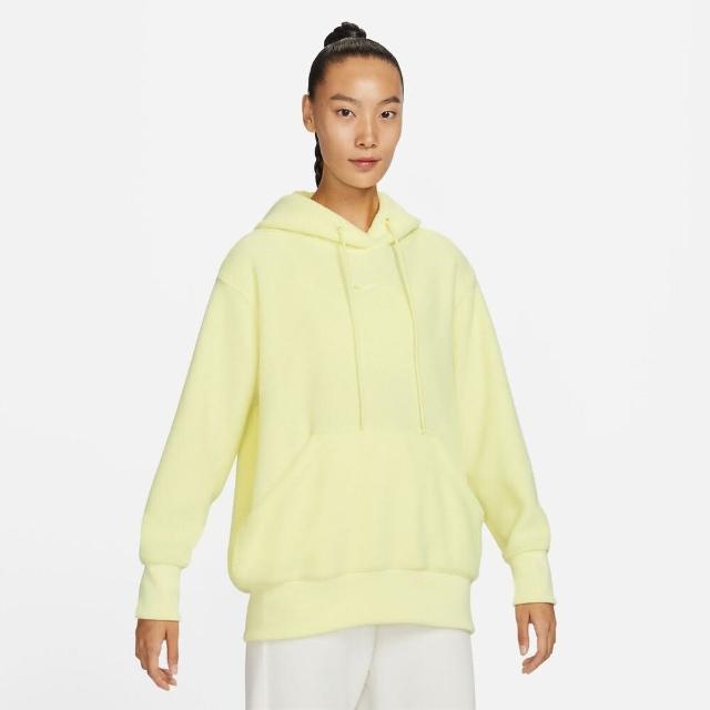 【NIKE 耐吉】帽T 連帽長袖上衣_女_黃色_AS W NSW PLSH FZ HOODIE(DQ6841331)