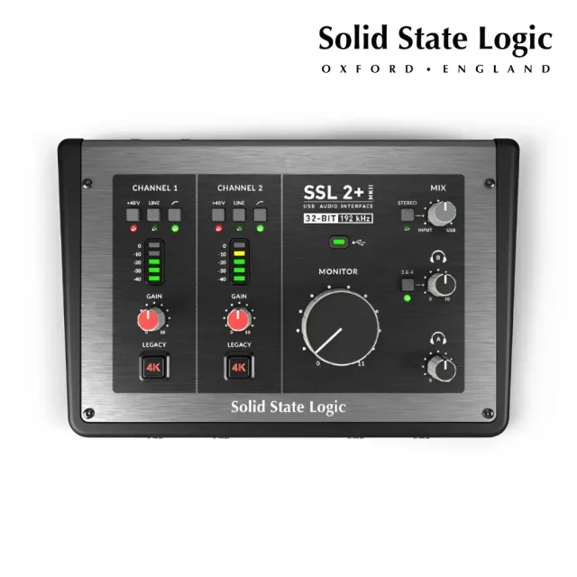 【Solid State Logic】SSL 2+ MKII 第二代錄音介面／專業平衡監控(SSL2+ 免費軟體 直播 廣播 歌手 收音)