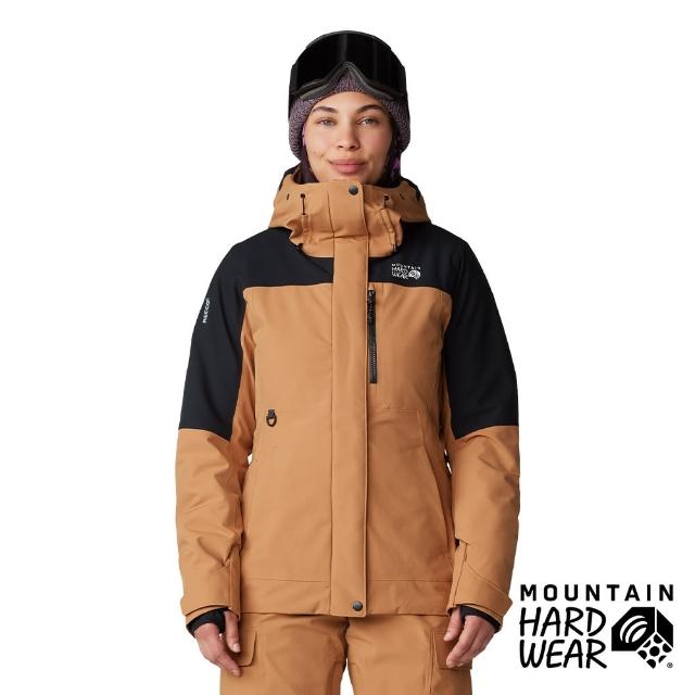 【Mountain Hardwear】Powder Maven Jacket W 滑雪防水化纖連帽外套 女款 滿銅紅土/黑 #2092901