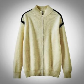 【巴黎精品】現貨+預購 100%羊毛外套針織毛衣(針織寬鬆保暖運動男外套5色a1ie59)