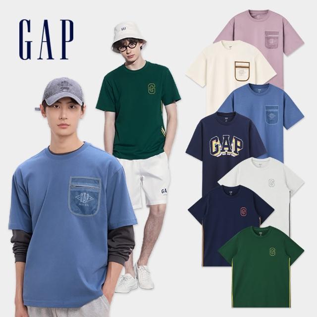 【GAP】男裝 Logo純棉/印花圓領短袖T恤-多款任選(637571&744322&465602)