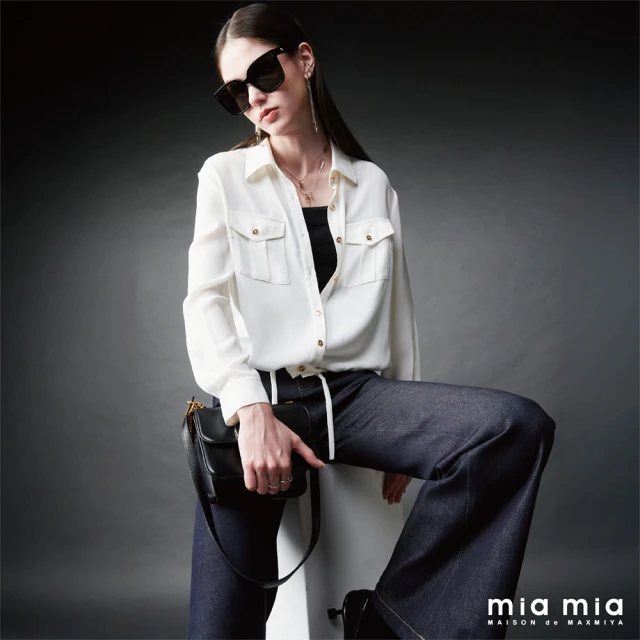 mia mia 撞色條紋緹花針織衫優惠推薦