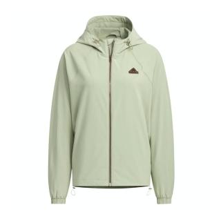 【adidas 愛迪達】Tech WV JKT 女 連帽 外套 運動 訓練 休閒 吸濕排汗 拉鍊口袋 綠(JJ1129)