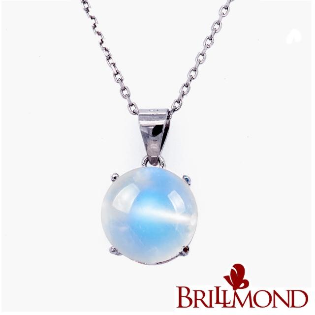 【BRILLMOND JEWELRY】天然印度藍月光石 3克拉 925銀墜(3克拉天然藍月光石)