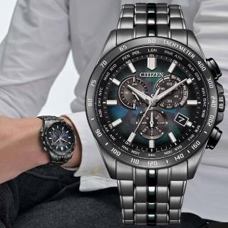 【CITIZEN 星辰】GENTS系列 100週年 限量 宇宙幻彩 光動能電波 計時腕錶 618 年中慶 禮物(CB5878-56E)