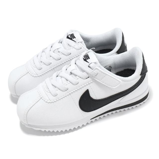 【NIKE 耐吉】童鞋 Cortez Easyon PS 白 黑 中童 小朋友 阿甘鞋 休閒鞋 親子鞋(DM0951-108)