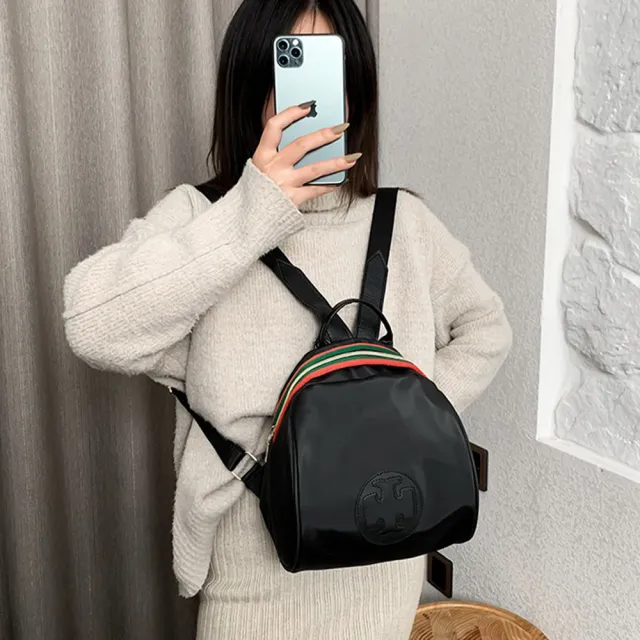 【LEEHER】雙11 女生/包包/貝殼包/雙肩包/尼龍後背包/黑色背包/防潑水包/輕便包包/大容量後背包