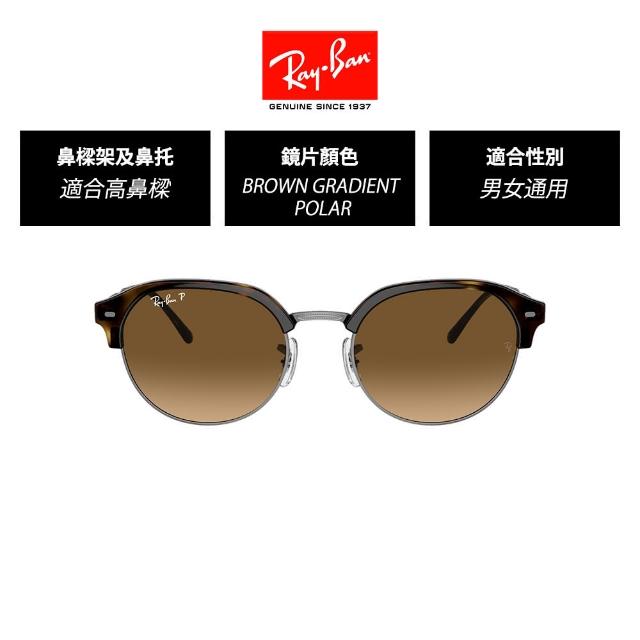 【RayBan 雷朋】圓形金屬眉框偏光太陽眼鏡(RB4429 多款選 官方品牌館)