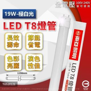 【東亞】20入 LED 燈管 T8 19W 4尺 6500K 白光 全電壓 日光燈管(LTU40P-19AAD6)