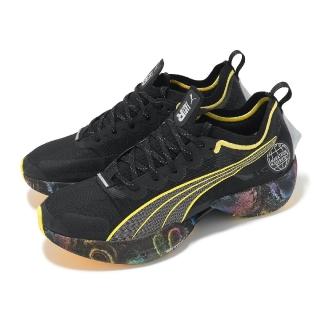 【PUMA】競速跑鞋 Fast-R Nitro Elite MS 男鞋 黑 黃 氮氣中底 碳板 回彈 馬拉松跑鞋(378465-01)