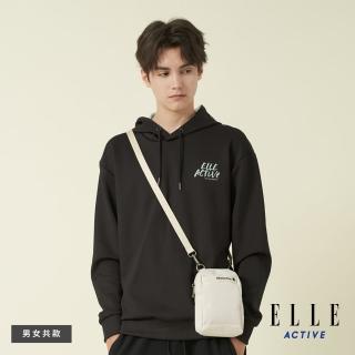 【ELLE ACTIVE】男款 連帽長袖上衣-黑色(EA24A2F1403#99)