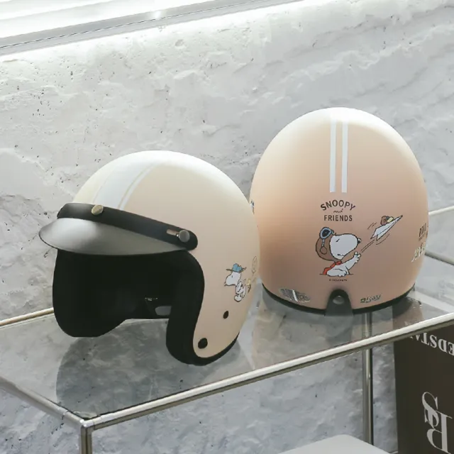 【Norns】史努比&蠟筆小新 安全帽(Snoopy 蠟筆小新 3/4半罩安全帽 機車造型騎士帽 台灣製造)