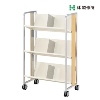 【林製作所】木紋飾條耐重型三層檔案推車(辦公室收納 公文收納 書車 移動書櫃 a4檔案櫃 活動公文櫃)