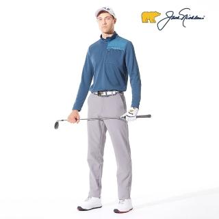 【Jack Nicklaus 金熊】GOLF男款彈性休閒長褲(灰色)