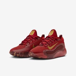 【NIKE 耐吉】籃球鞋 女鞋 大童 運動鞋 包覆 緩震 ISOFLY KC GS 紅 FZ7298-600