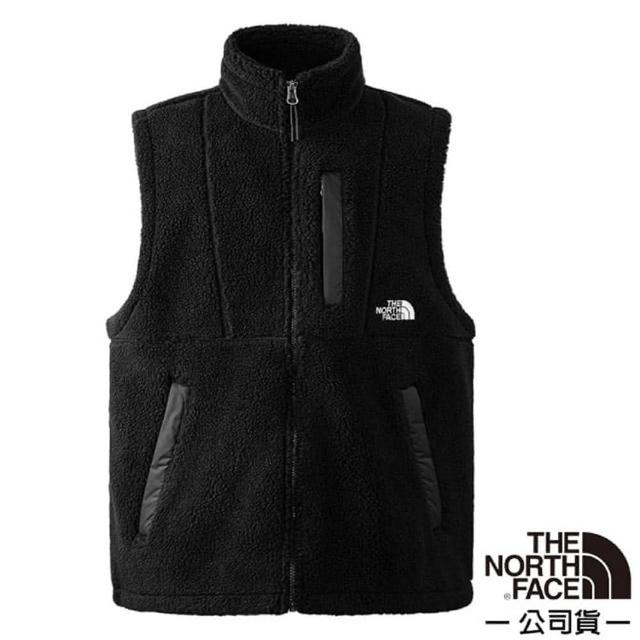 【The North Face】男女 X-FLEECE 保暖多口袋立領休閒抓絨背心.拉鍊開襟背心(81SD-JK3 宇宙黑)