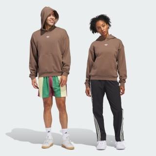 【adidas 愛迪達】長袖上衣 男款 女款 帽T 運動 三葉草 GFX Hoodie 咖啡 IY7372(S2743)