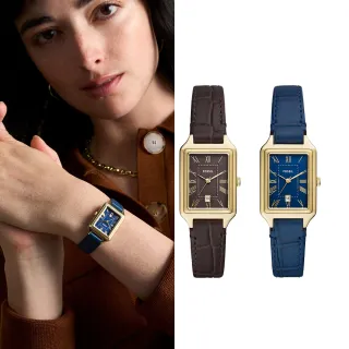 【FOSSIL 官方旗艦館】Raquel系列 復古日曆女錶 皮革錶帶指針手錶 雙12限定(多色可選)