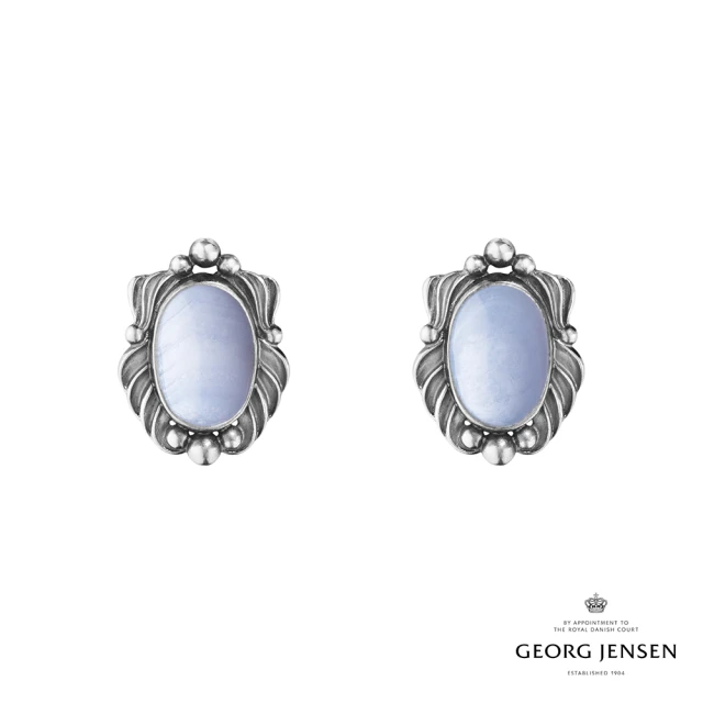 Georg Jensen 喬治傑生 2025 HERITAGE 夾式耳環(氧化純銀 瑪瑙)