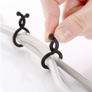 【電線整齊】日本懶人纏線器-20入(捲線器 整線器 束線帶 理線器 收線器 集線器 線材收納 耳機線 綁線帶)