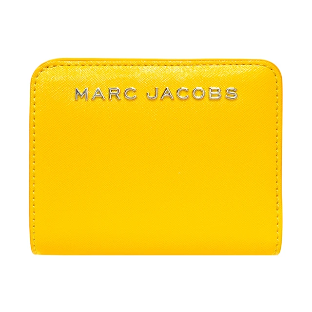 MARC JACOBS 馬克賈伯 招財黃MJ logo防刮皮革短夾(4S4SMP002S02-715)