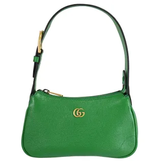 【GUCCI 古馳】Aphrodite 金屬雙G LOGO小包手提包肩背包(綠)