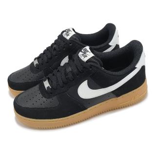 【NIKE 耐吉】休閒鞋 Air Force 1 07 LV8 男鞋 黑 白 AF1 麂皮 膠底(FQ8714-004)