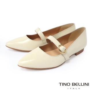 【TINO BELLINI 貝里尼】尖頭瑪莉珍鞋FSBT020-R(米白)