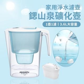 【FAJI】富鍶濾水壺 家用活廚房淨水器 自來水除垢濾水器 AHP-L8鍶山泉礦化壺3.6L(共1壺1芯)