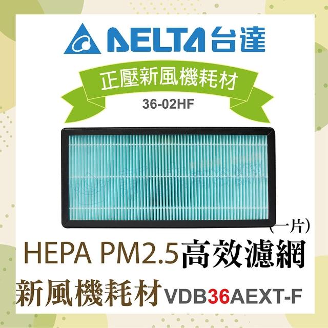 【台達電子】正壓新風機耗材-HEPA PM2.5高效濾網1片(適用機型VDB36AEXT-F)