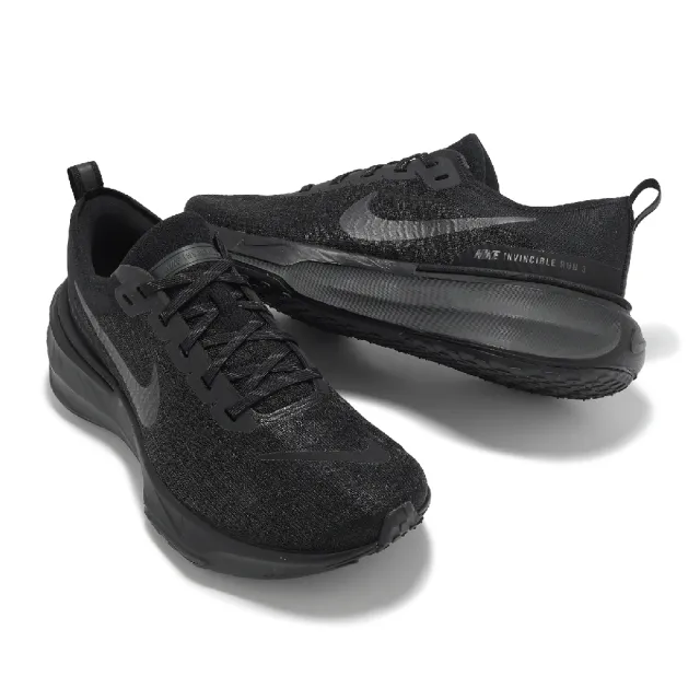【NIKE 耐吉】慢跑鞋 ZoomX Invincible Run FK 3 男鞋 黑 回彈 緩震 運動鞋(DR2615-005)
