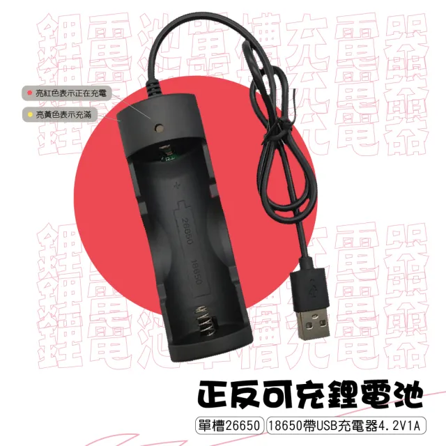 【綠色循環】鋰電池單槽充電器(USB 安全 4.2V 快充 鎳氫電池 充電電池 電池充電座 18650充電器)