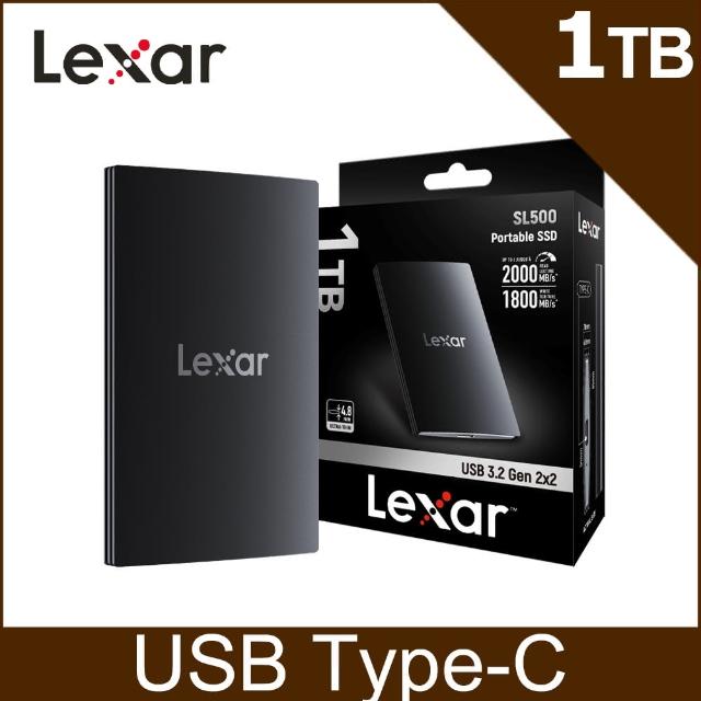 【Lexar 雷克沙】SL500 1TB 外接式ssd 行動 固態硬碟 5年保 最高讀取2000MB/s