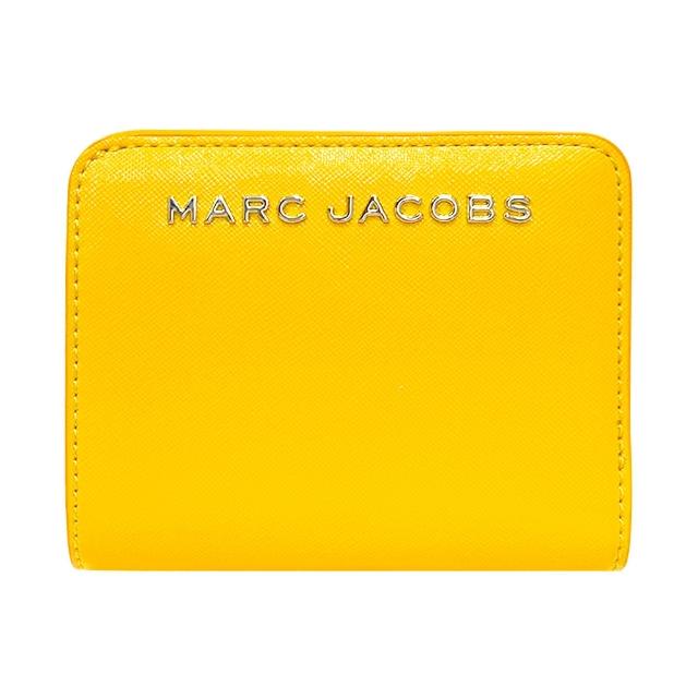 【MARC JACOBS 馬克賈伯】招財黃MJ logo防刮皮革短夾(4S4SMP002S02-715)