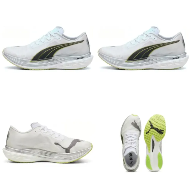 【PUMA】競速跑鞋 Deviate Nitro Elite 2 男鞋 白 黑 Fireglow 碳板 輕量(377786-04)