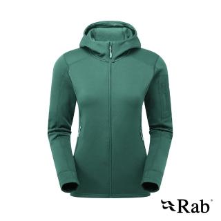 【RAB】Modulus Hoody Women 快乾排汗彈性保暖連帽外套 女款 尤加利綠 #QFG16