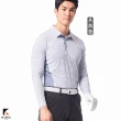 【KING GOLF】MOMO獨家特談！男款滿版印花拼接彈性修身長袖POLO衫/長袖上衣/高爾夫球衫(多款任選)