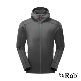 【RAB】Modulus Hoody 快乾排汗彈性保暖連帽外套 男款 石墨灰 #QFG15