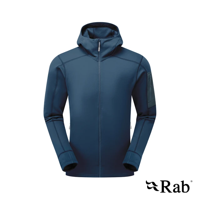 RAB Modulus Hoody 快乾排汗彈性保暖連帽外套 男款 暴風藍 #QFG15