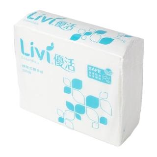 【Livi 優活】摺疊紙巾200抽x20包/箱(清潔)