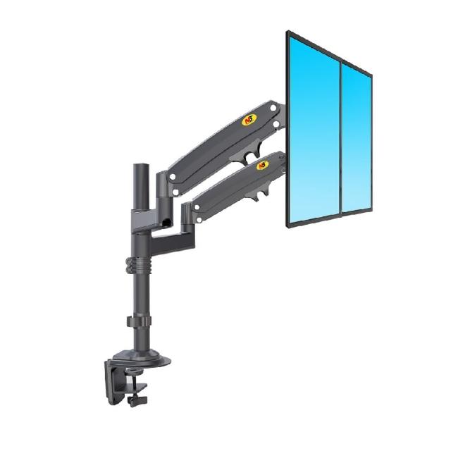【NORTH BAYOU】NB 22-32吋桌上型氣壓式雙螢幕電視架 H180《台灣總代理公司貨》(壁掛架 電視架  H180 NB)