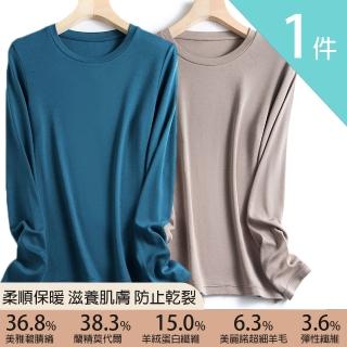 【莎邦婗】圓領美雅碧羊絨蛋白精華女發熱衣內搭衣時尚外搭黑科技保暖衣(08-2152 保暖衣/發熱衣/潤膚)