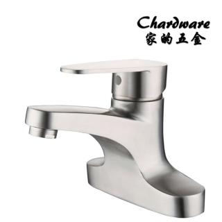 MP036-帝王雙孔水龍頭（拉絲）304不銹鋼(雙聯龍頭.兩聯.檯面.洗手檯.水龍頭.不鏽鋼.浴室.無鉛.面盆)