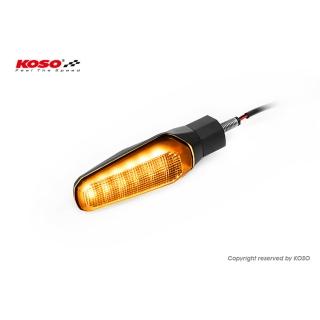 【KOSO】Z5 LED 方向燈 方向指示燈 車燈(霧黑 / LED：琥珀光 / 燈殼：燻黑殼)