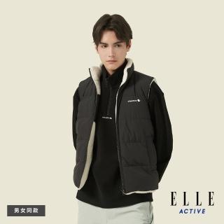 【ELLE ACTIVE】男款 舒適保暖雙面穿背心-黑色(EA24A2F6001#99)