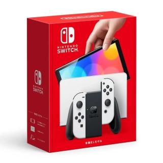【Nintendo 任天堂】Switch OLED款式 白色主機 電量加長型(進口日規機)