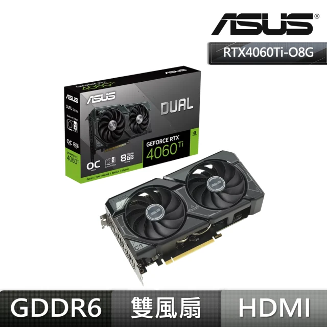 ASUS 華碩 DUAL-RTX4060TI-O8G-SSD 顯示卡+保銳 銅競魔 850W 銅牌 黑 電源供應器(V+P 組合包)